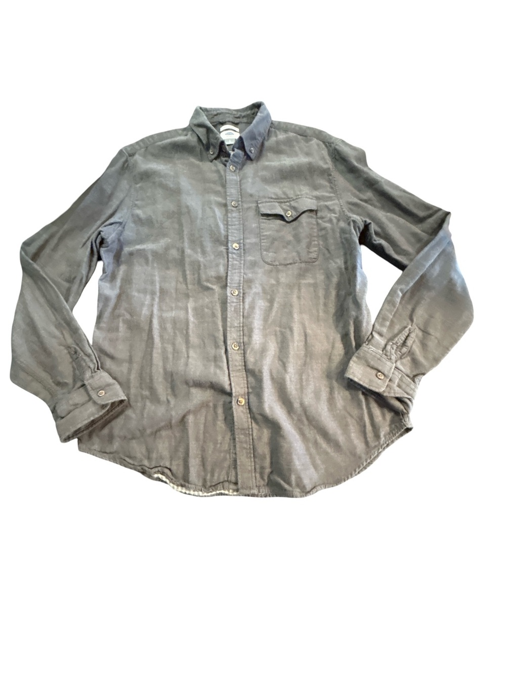 Old Navy Slim Fit 100% Cotton Gorpcore Button Down Layering Shirt Gray/Check
